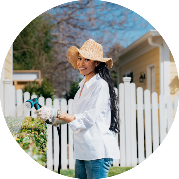 woman gardening