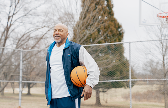 Ricky enjoying his retirement and playing basketball